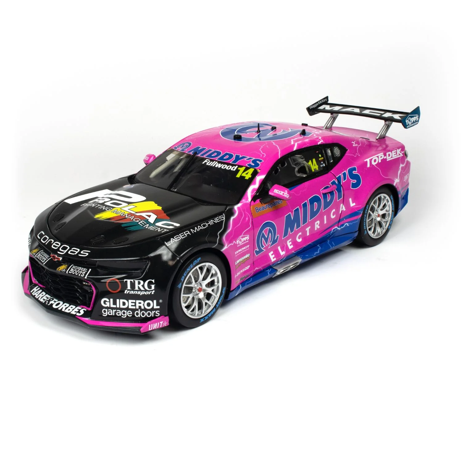 CHEVROLET CAMARO GEN3 ZL1 - BJR - FULLWOOD #14 - 2023 Beaurepaires Melbourne 400 - Race 4 - 1:18 Scale Diecast Model Car - Image 3