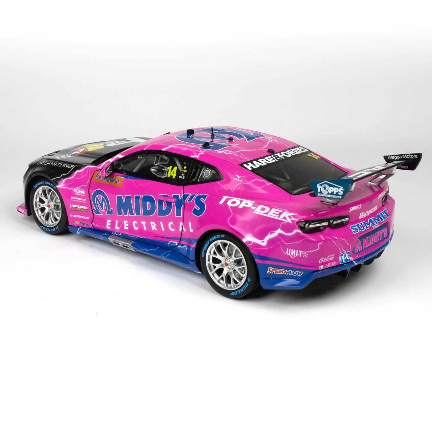 CHEVROLET CAMARO GEN3 ZL1 - BJR - FULLWOOD #14 - 2023 Beaurepaires Melbourne 400 - Race 4 - 1:18 Scale Diecast Model Car - Image 8