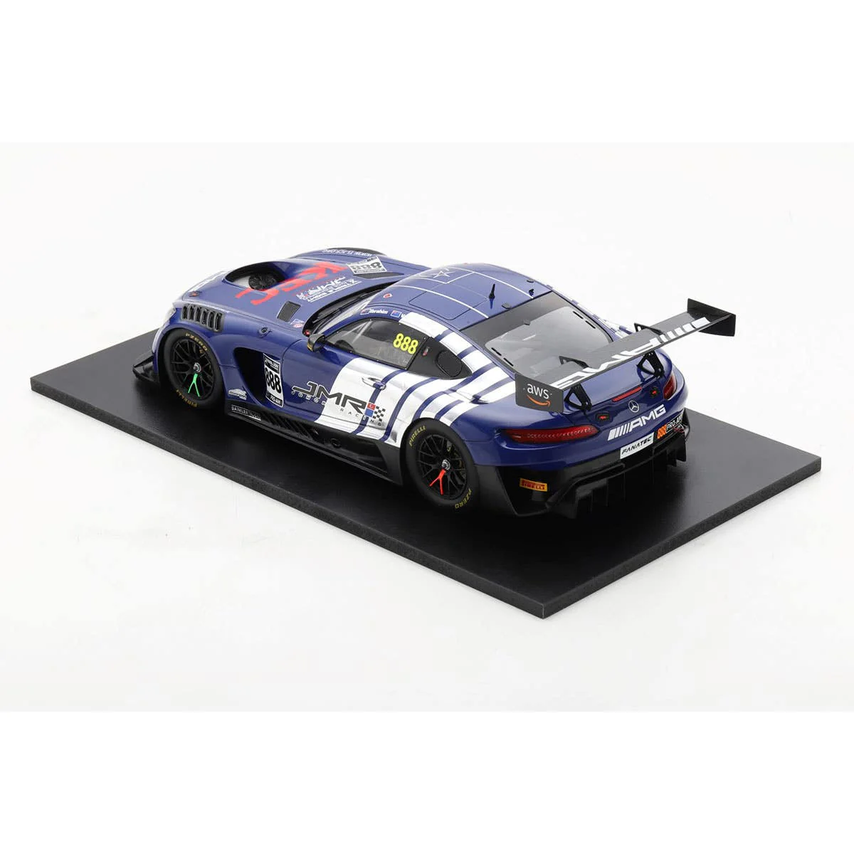 MERCEDES-AMG GT3 - 2022 GT WORLD CHALLENGE AUSTRALIA - TRIPLE EIGHT RACE ENGINEERING #888 - VAN GISBERGEN/PRINCE IBRAHIM - PHILLIP ISLAND GRAND PRIX CIRCUIT - RACE 1 - 3RD PLACE - 1:18 Scale Resin Model Car - Image 4